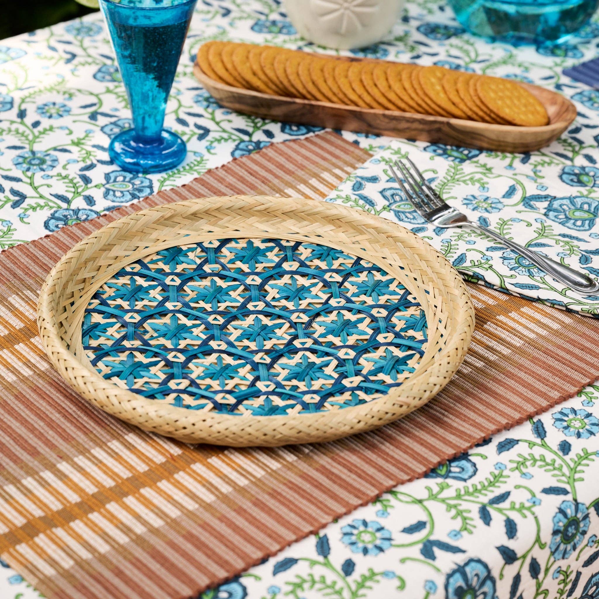 Khana Handloomed Cotton Placemat Set of 2 - Brown