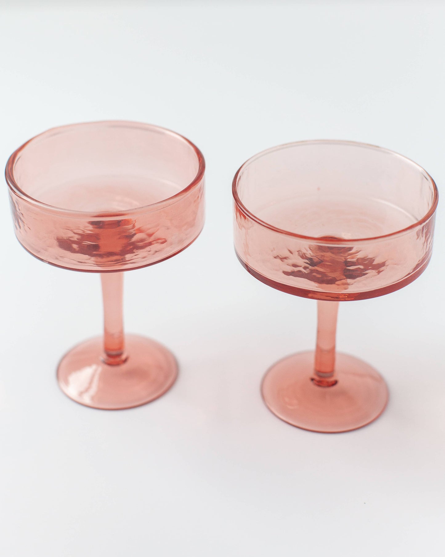 Creative Women - Handblown Hammered Coupe Cocktail Glass Pair