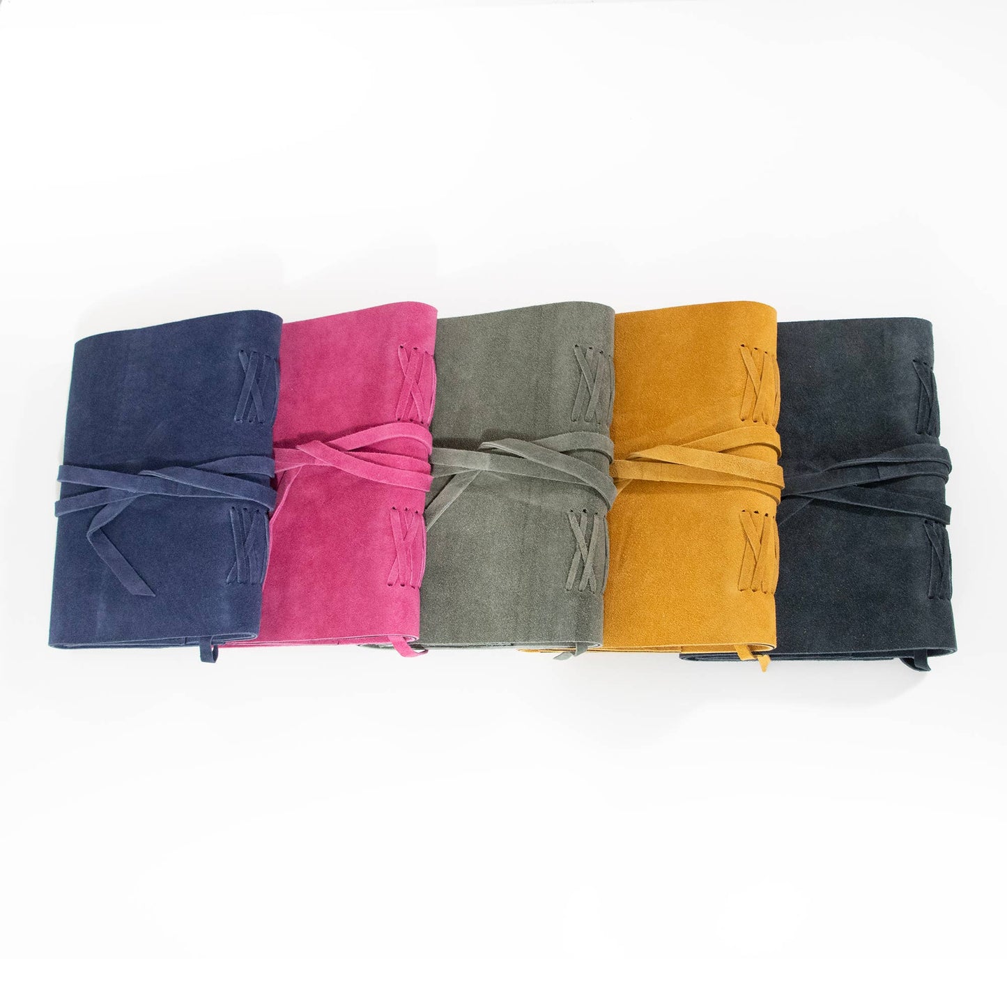 Andaluca - Grey Blue Suede Journal w/ Organic Cotton Paper: Large