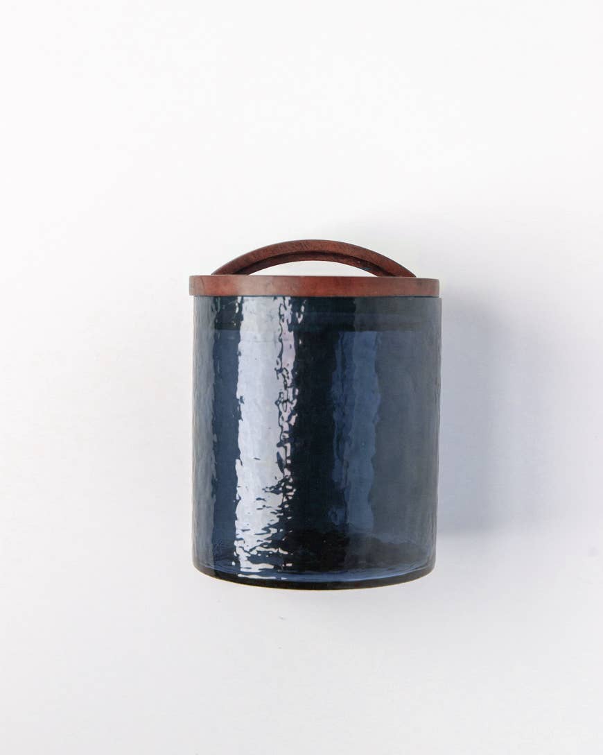 Creative Women - Handblown Hammered Glass Canisters