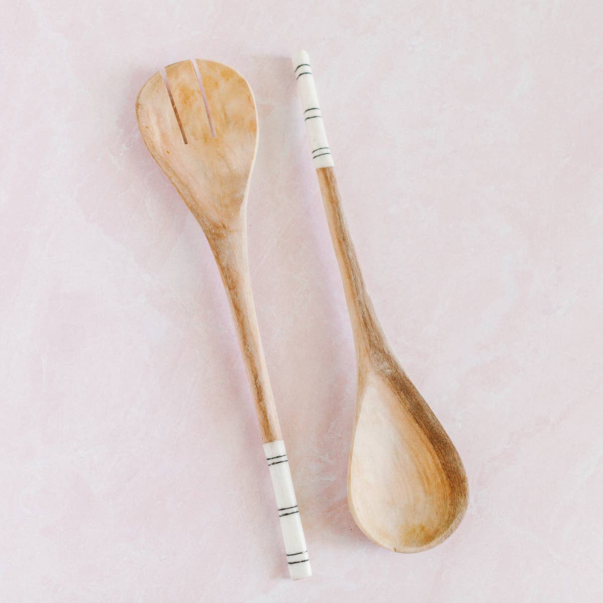 Creative Women - Striped Olive Wood Salad Servers