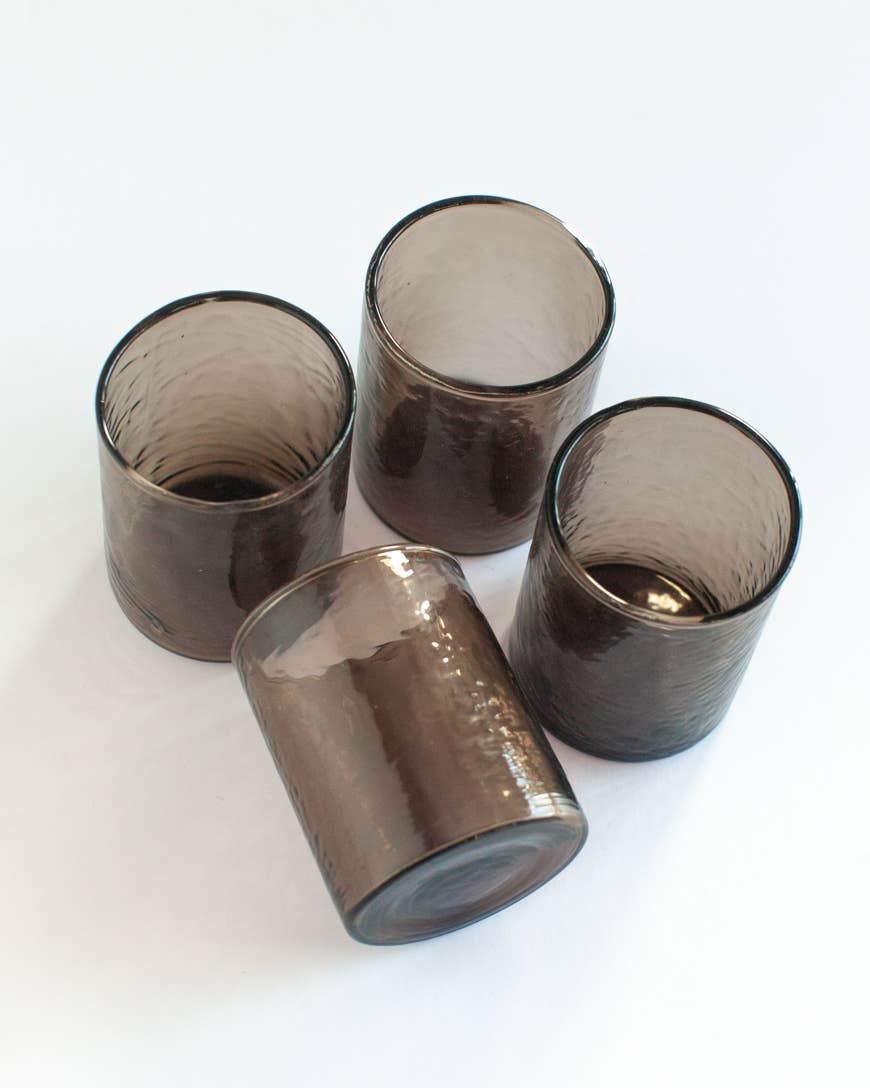 Handblown Hammered Glasses | Set of 4