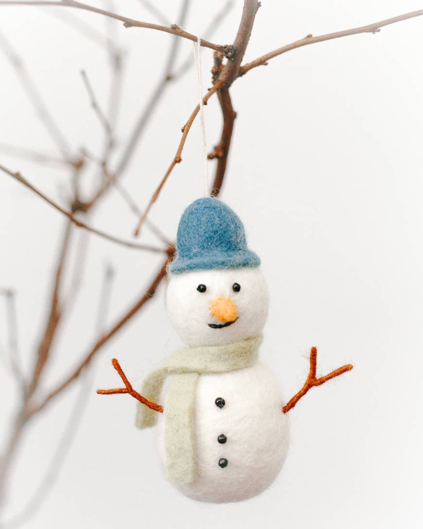 Creative Women - SNOWMAN FELT ORNAMENT | Handcrafted in Nepal