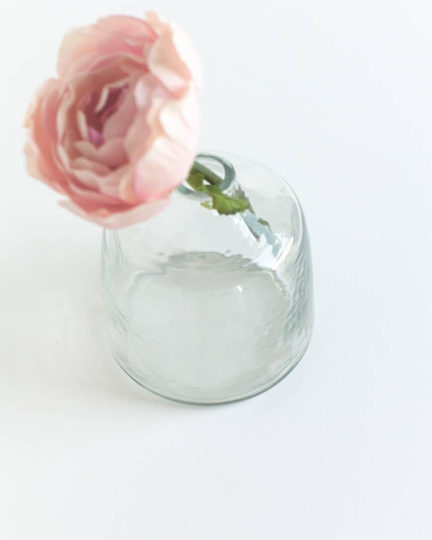 Creative Women - Bella Handblown Hammered Glass Bud Vase