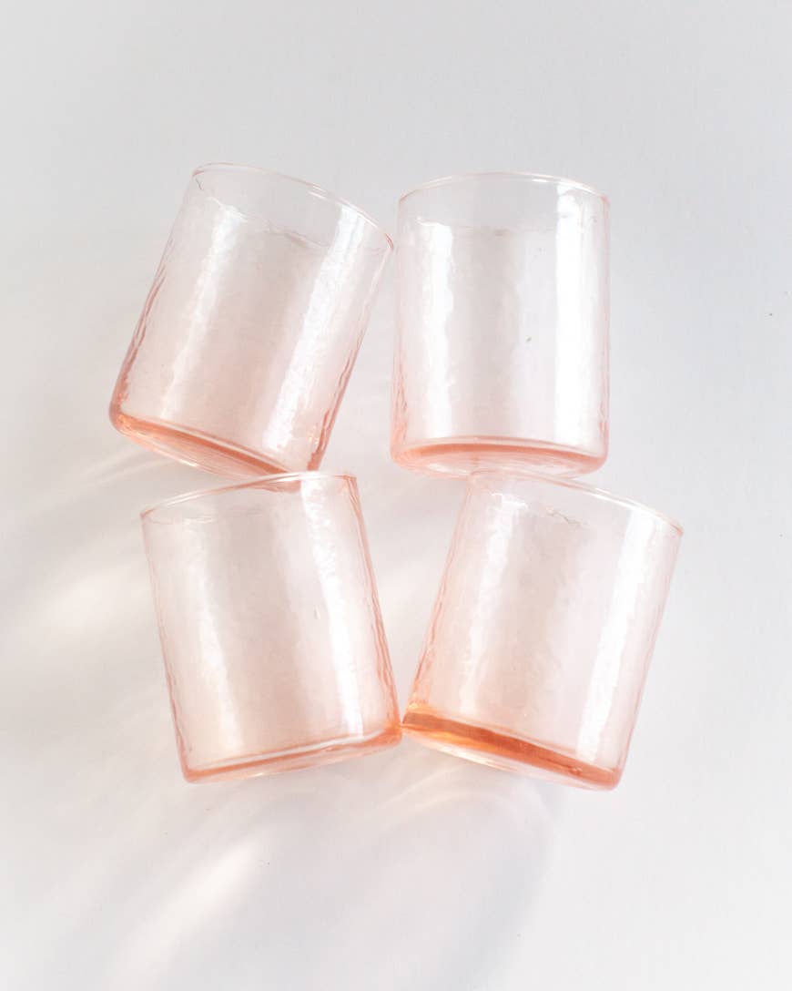 Handblown Hammered Glasses | Set of 4
