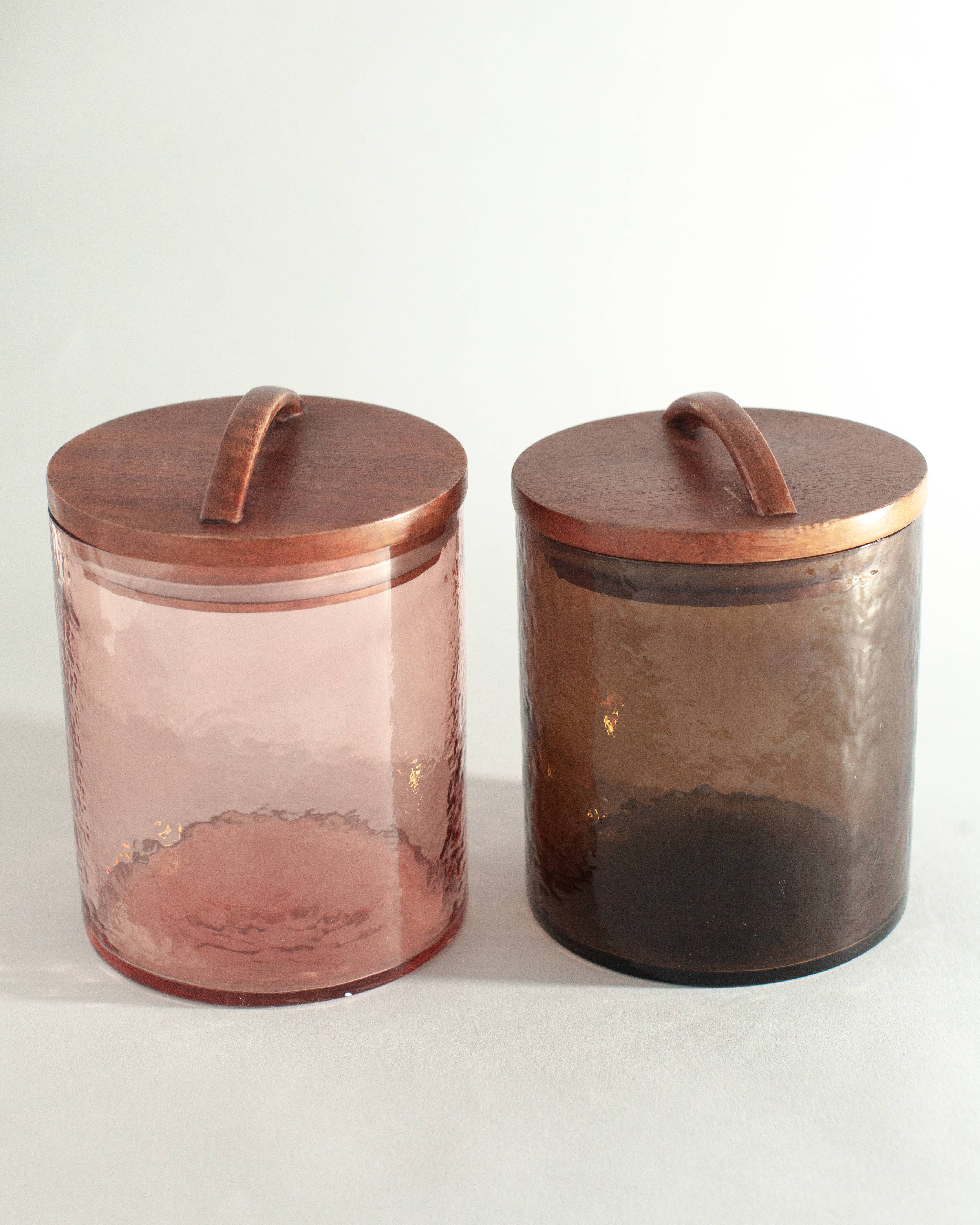 Creative Women - Handblown Hammered Glass Canisters