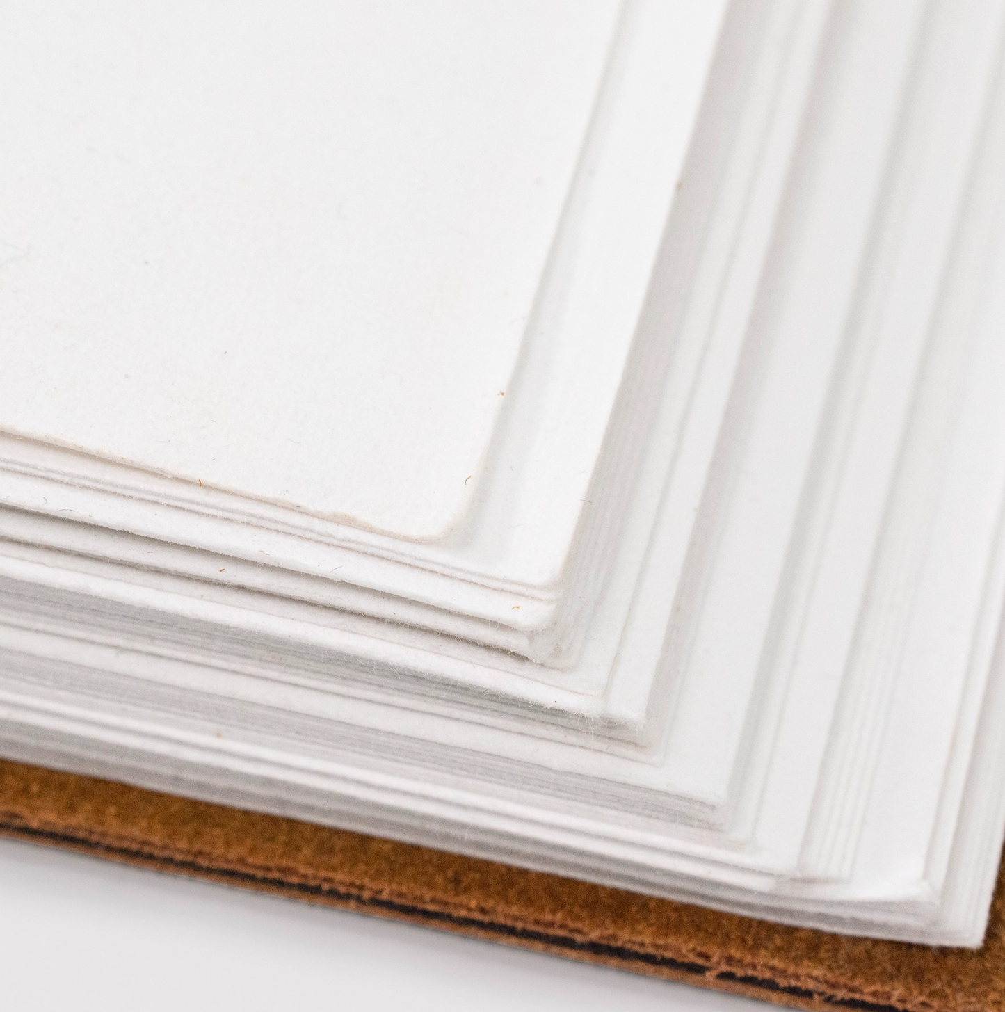 Andaluca - Suede Journal w/ Organic Cotton Paper Large: Cognac