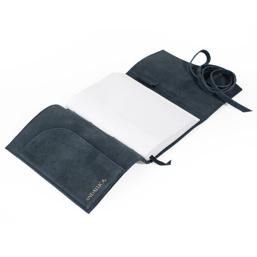 Andaluca Grey-Blue Suede Journal