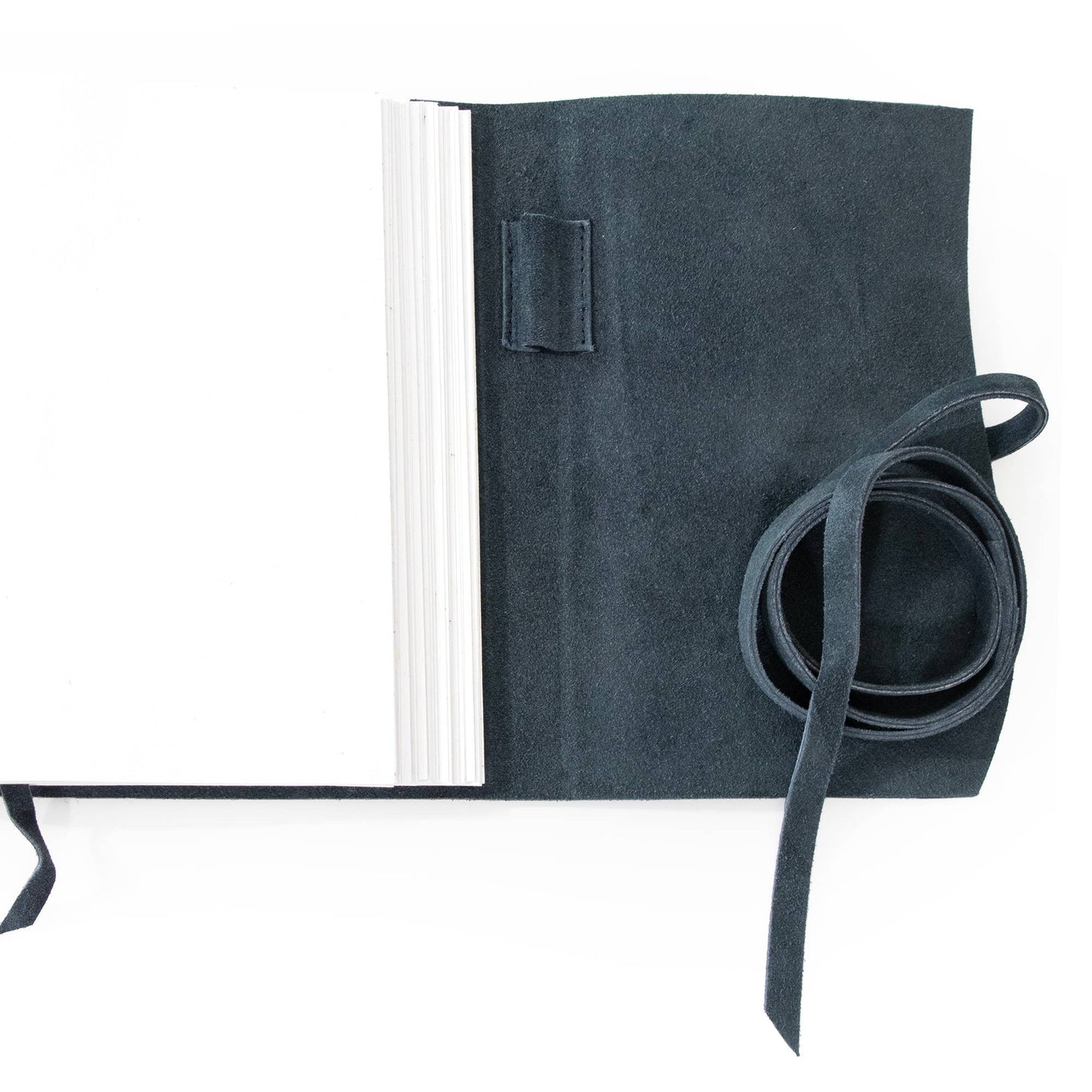 Andaluca - Grey Blue Suede Journal w/ Organic Cotton Paper: Large