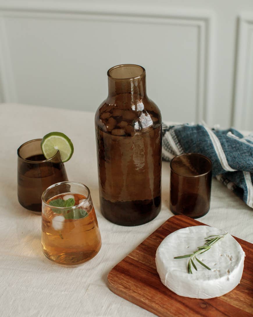 Creative Women - Handblown Hammered Glass Carafe