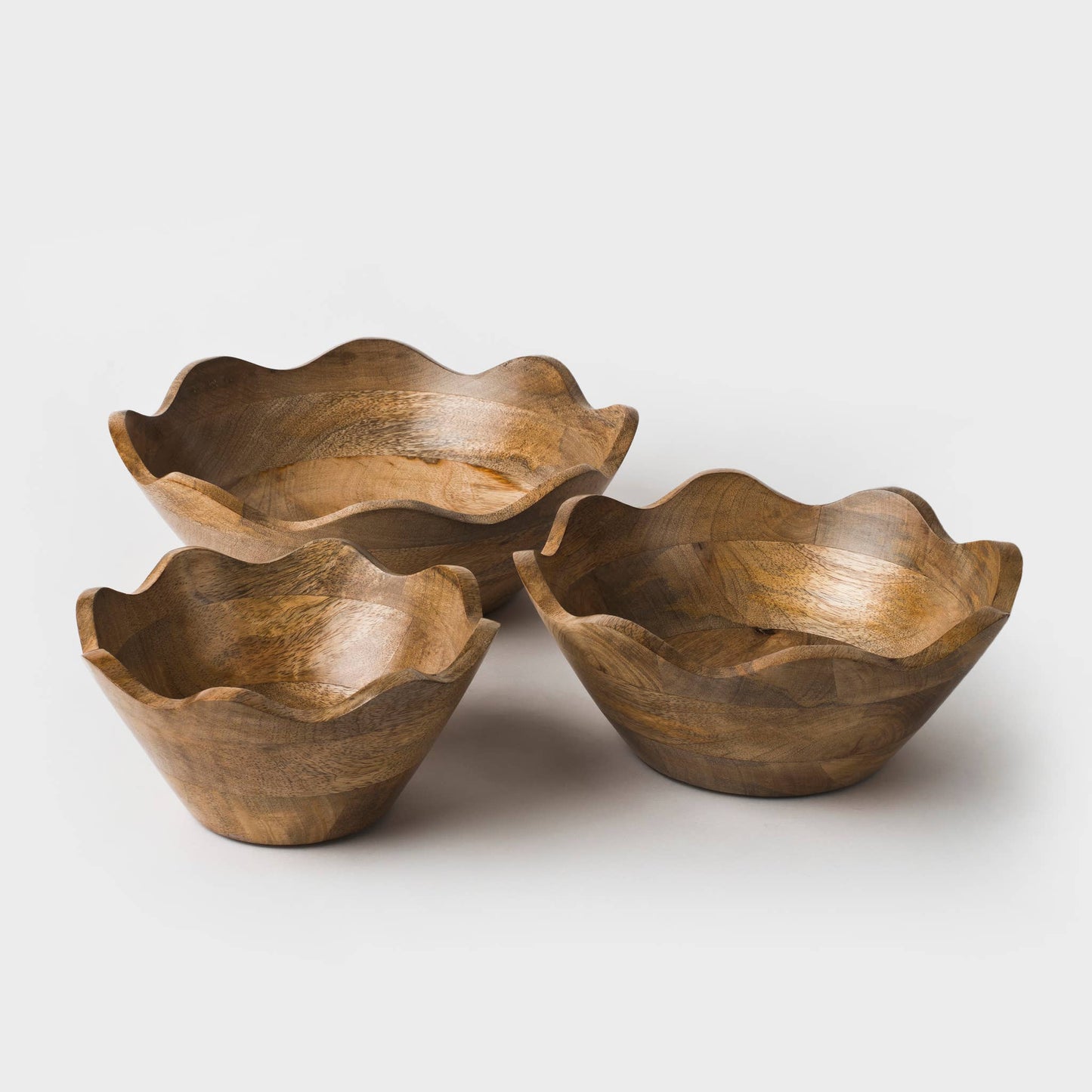 Mela Artisans - Scalloped Wooden Bowls