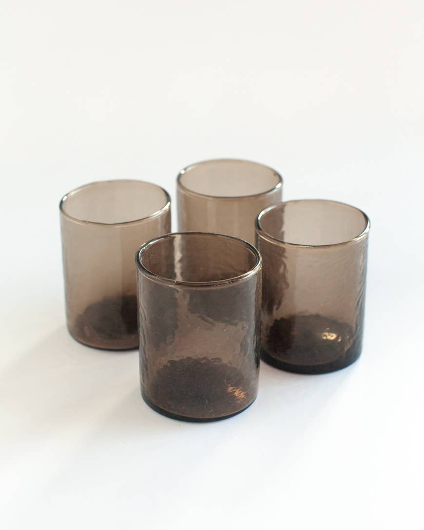 Handblown Hammered Glasses | Set of 4