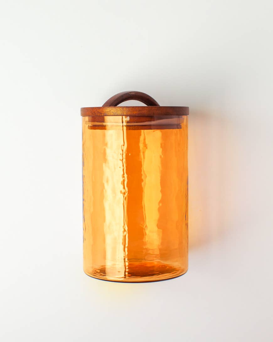 Creative Women - Handblown Hammered Glass Canisters