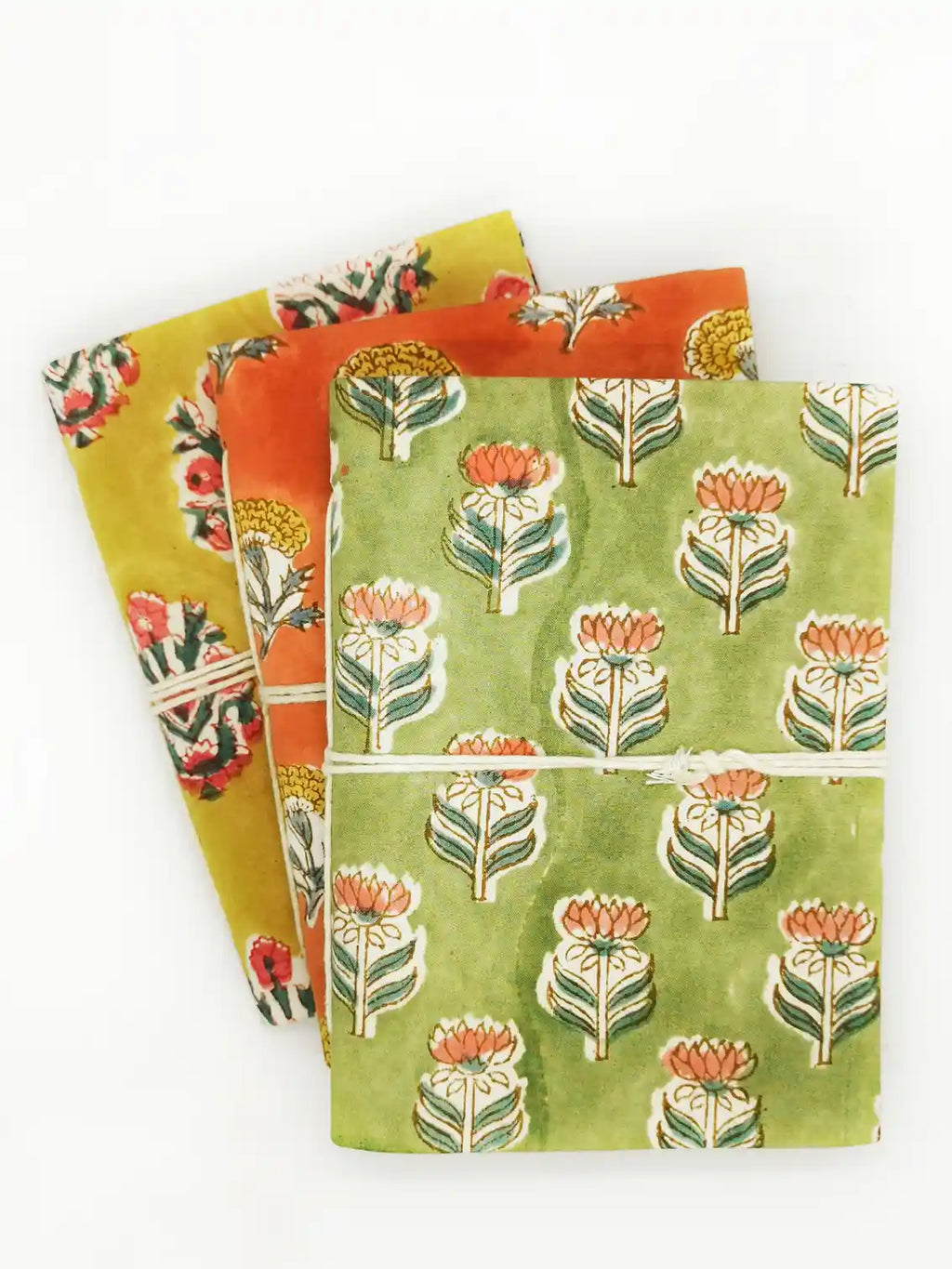 Nayda Indian Block Print Notebook - Green
