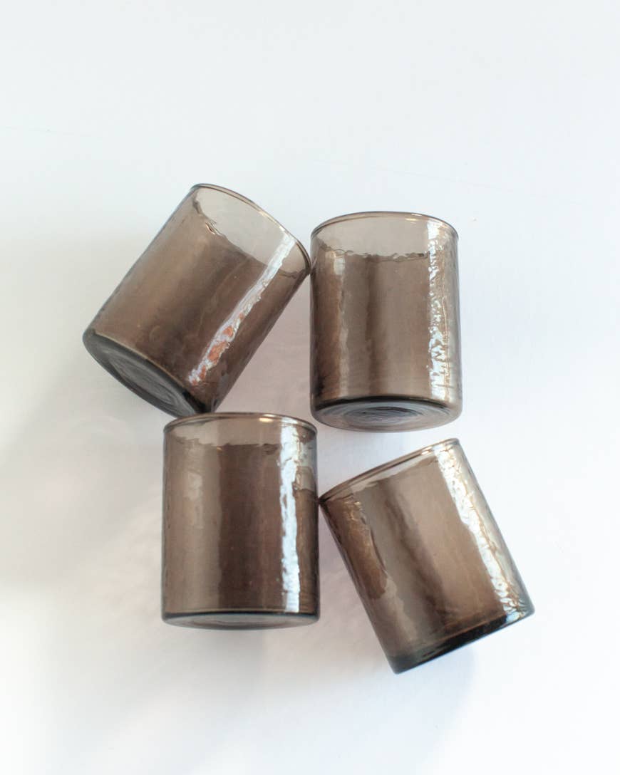 Handblown Hammered Glasses | Set of 4