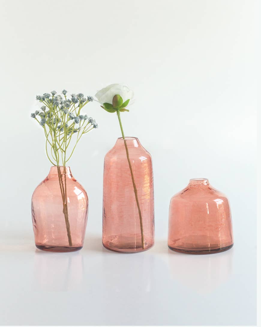 Creative Women - Bella Handblown Hammered Glass Bud Vase