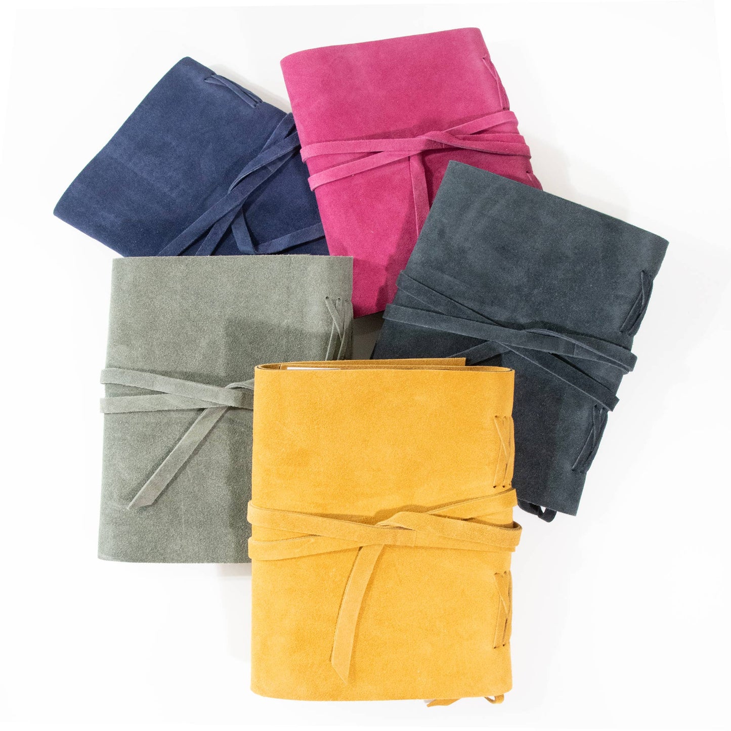 Andaluca - Grey Blue Suede Journal w/ Organic Cotton Paper: Large