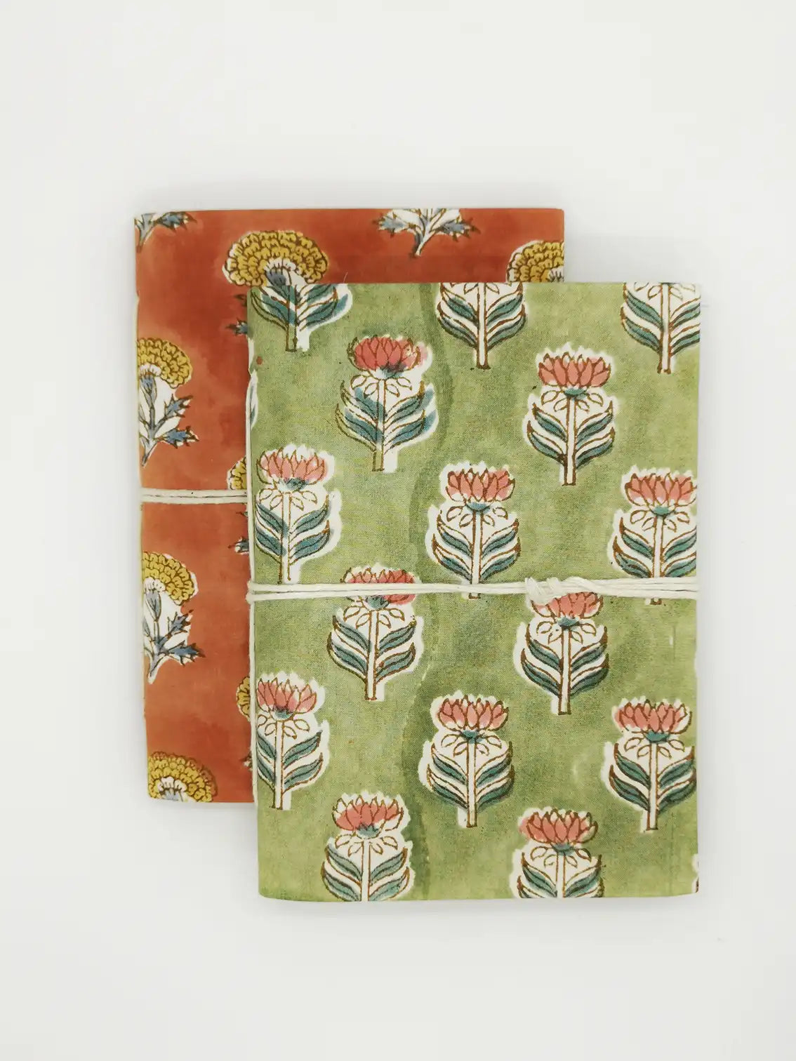 Nayda Indian Block Print Notebook - Green