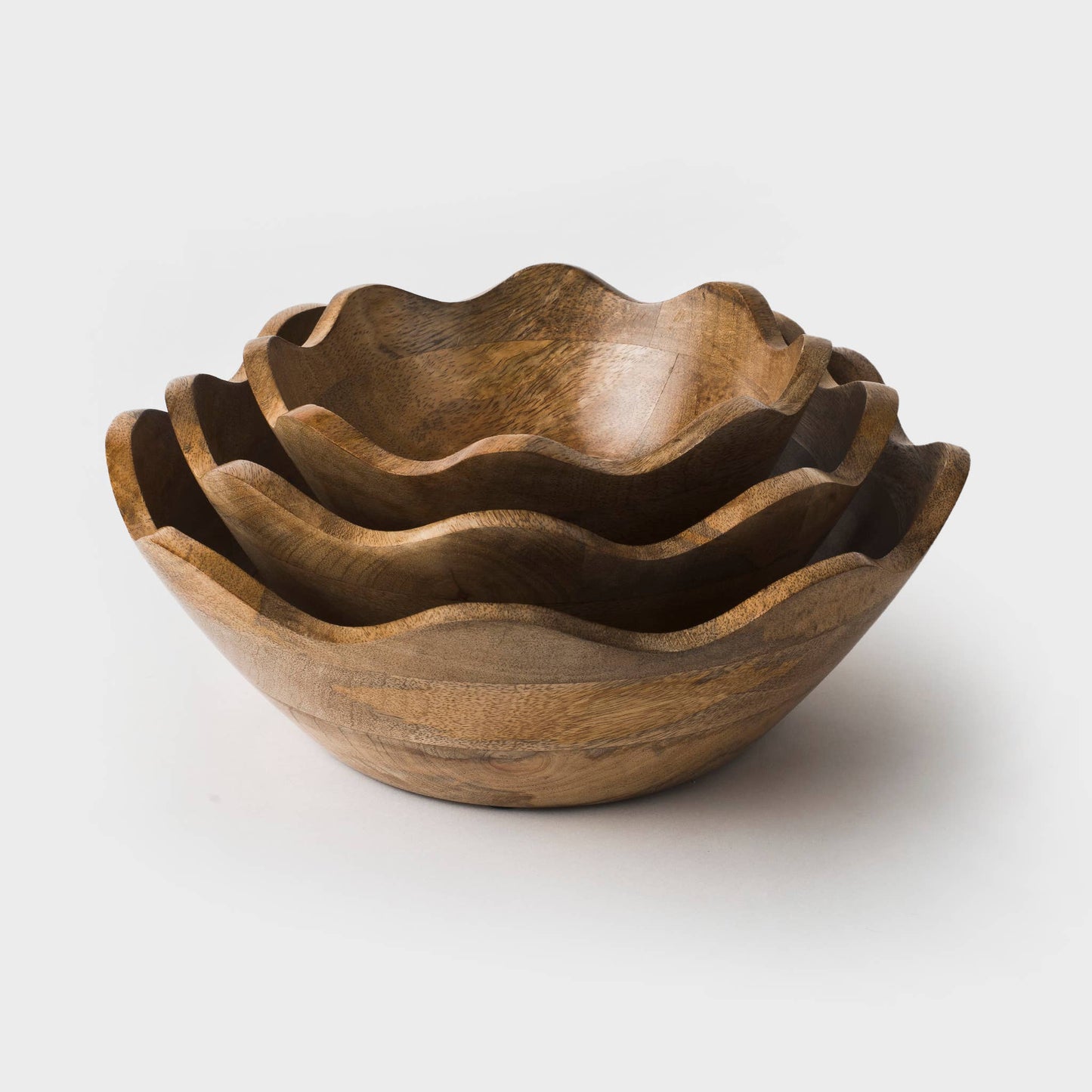 Mela Artisans - Scalloped Wooden Bowls