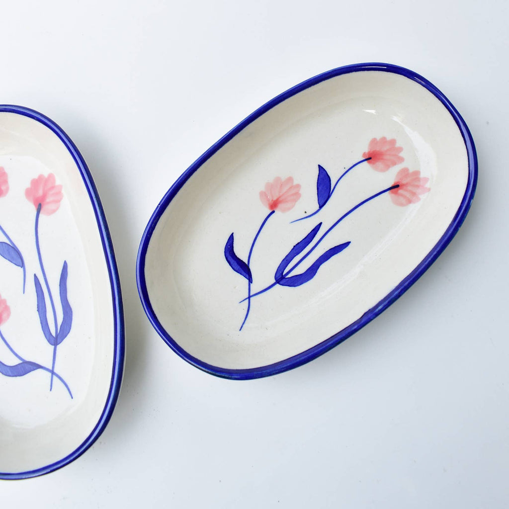 Handmade Ceramic Serving bowl - Camellia