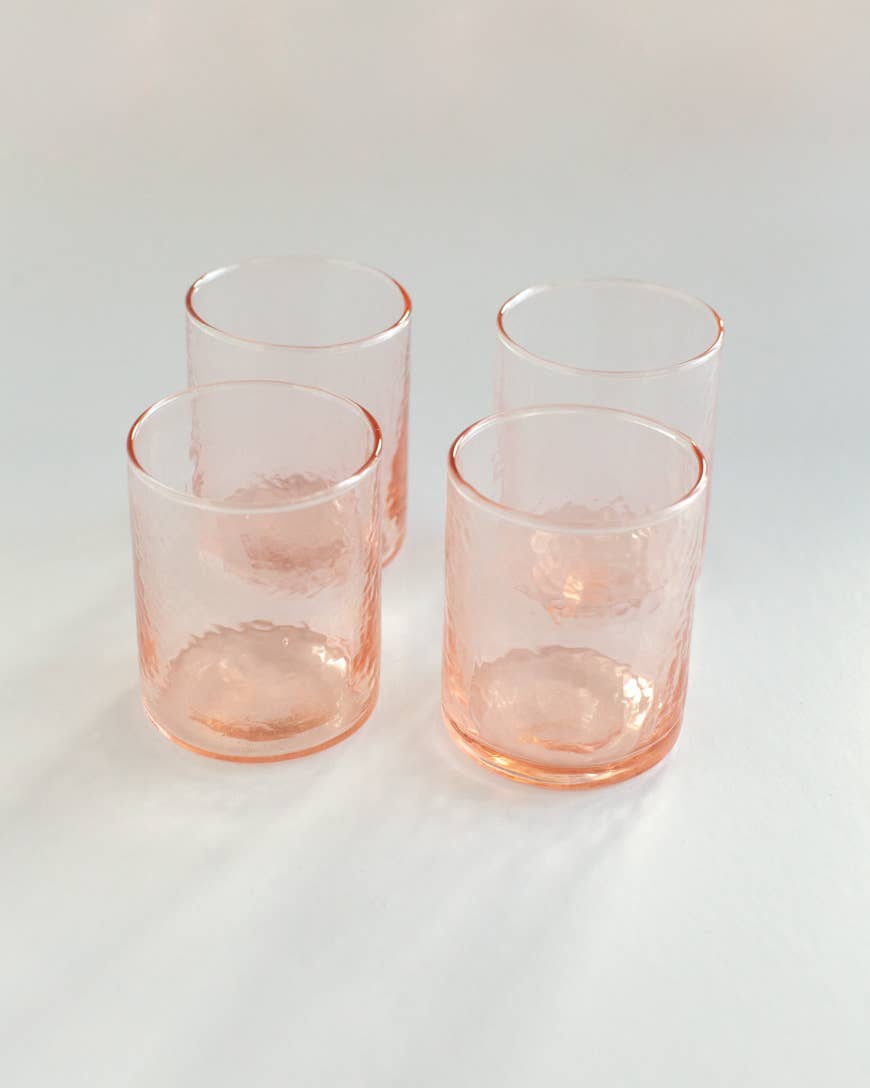 Handblown Hammered Glasses | Set of 4