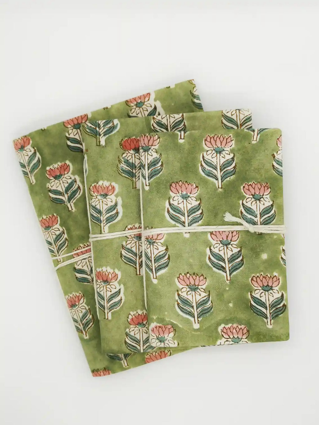 Nayda Indian Block Print Notebook - Green