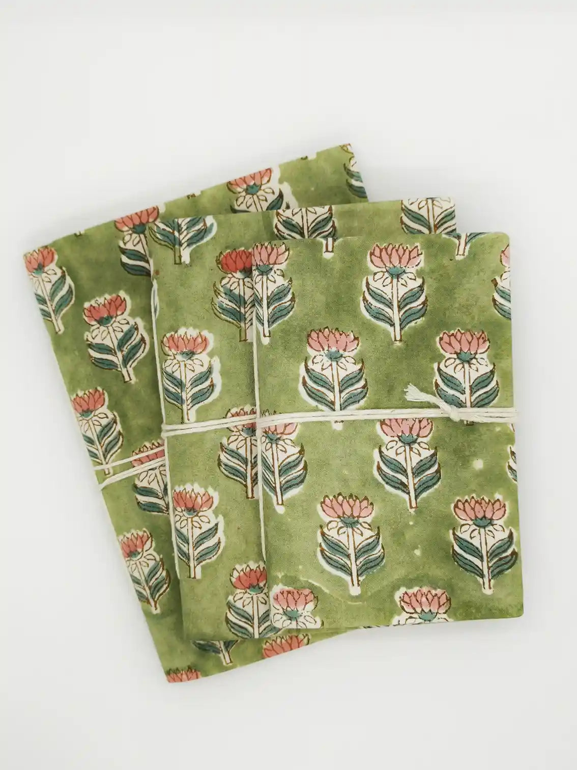 Nayda Indian Block Print Notebook - Green