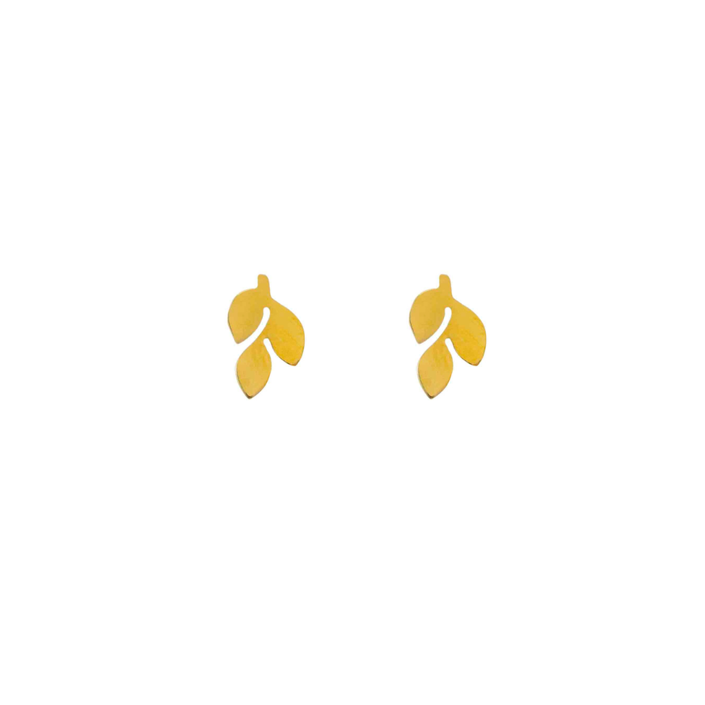 Himalayan Freedom Co - Olive Studs - Brass Earrings