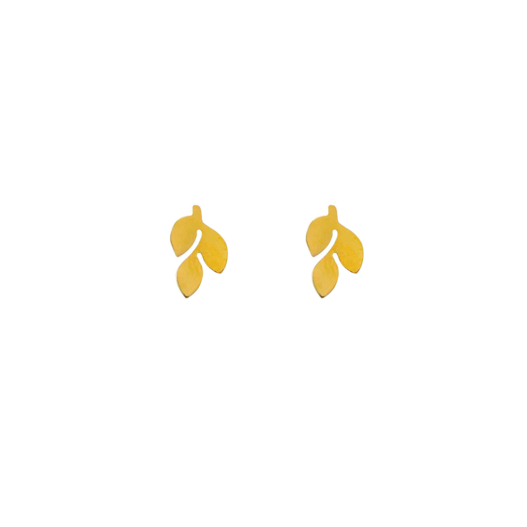Himalayan Freedom Co - Olive Studs - Brass Earrings